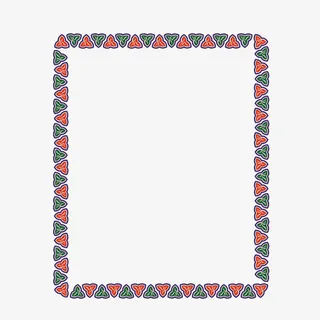 中国风小三角线装饰画框免抠