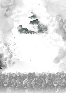 水墨军人八一建军节海报背景