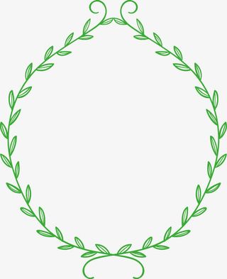 边框 花边 底纹 绿叶 藤蔓免抠