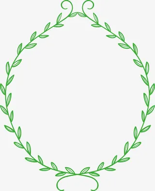 边框 花边 底纹 绿叶 藤蔓免抠