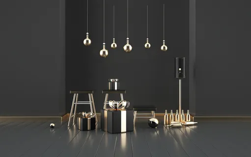 C4D，黑金，舞台，高端高清