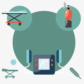 矢量B超检测台免抠