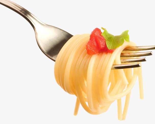 高清挑起的意大利面免抠