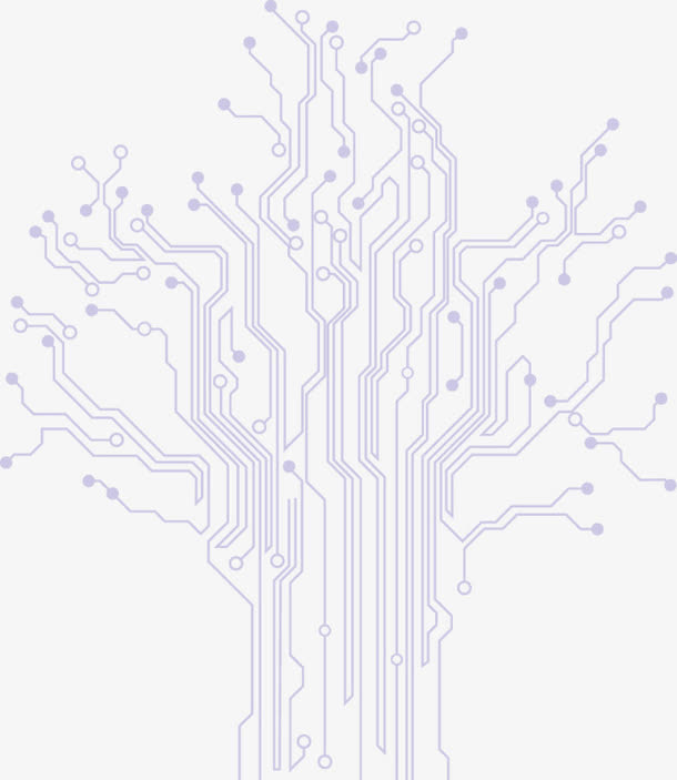矢量科技电路板树免抠标签元素