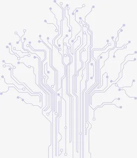 矢量科技电路板树免抠标签元素