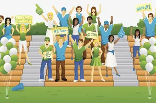 田径比赛观众免抠