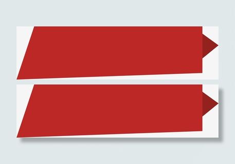 红色矢量飘带素材图免抠