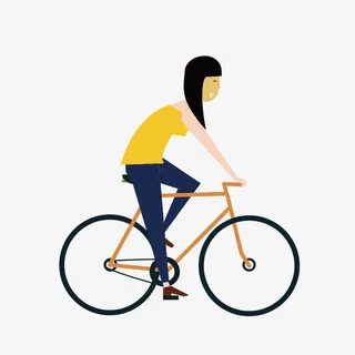 春天  踏青     欢乐   骑行免抠