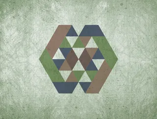 几何变形平面绿色背景素材高清