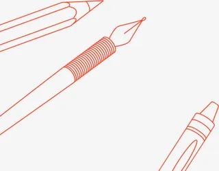 手绘铅笔钢笔中性笔免抠