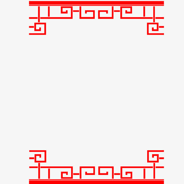 红色古典中国风装饰矢量图免抠