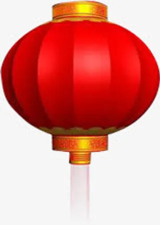 红色灯笼手绘海报免抠