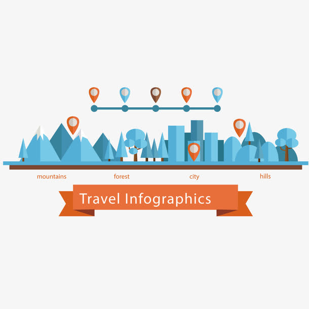 矢量剪影房子建筑免抠