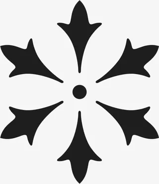 角花底纹花型对称平面图形免抠