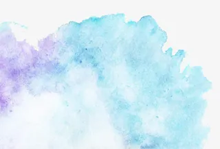 中国风蓝色渐变泼墨PNG免抠