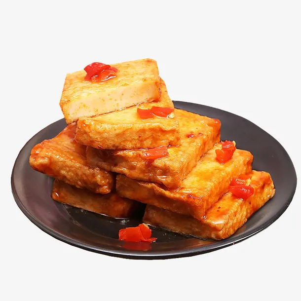 麻辣豆腐干微距特写免抠