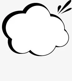 动漫风格对话框免抠