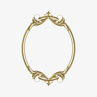 欧式复古花纹边框免抠