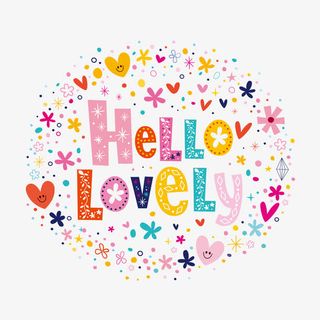 可爱卡通图案艺术字矢量素材免抠