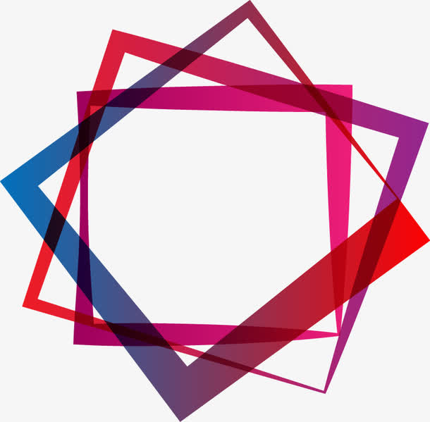 多彩创意边框免抠