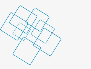 蓝色几何方框免抠