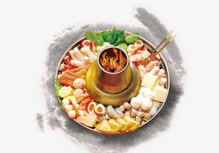 美食鸳鸯火锅免抠