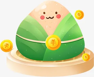 手绘卡通端午元素粽子免抠