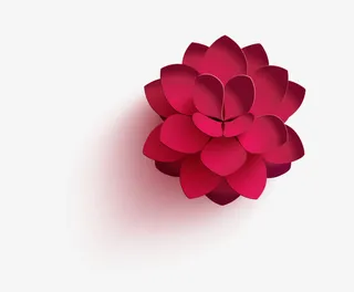 红色创意玫瑰花瓣免抠