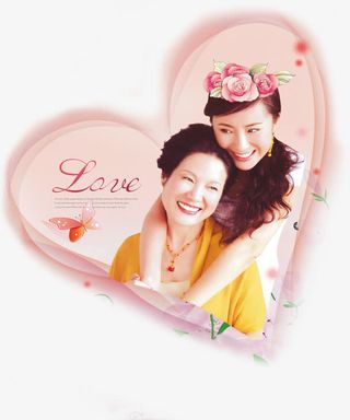 爱心温情孝心母女人物免抠