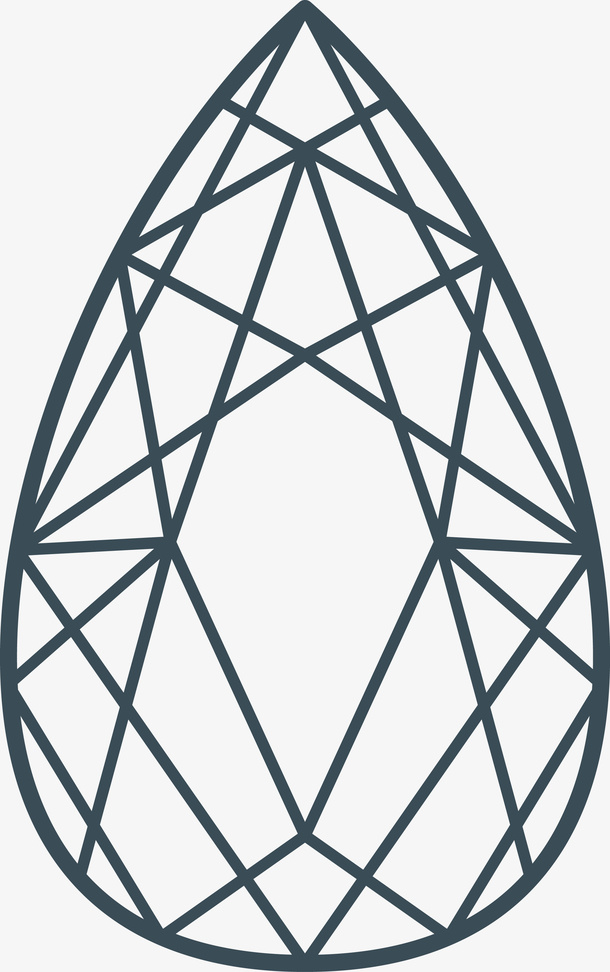 几个钻石线条图免抠