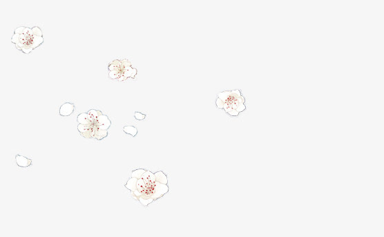 桃花花瓣漂浮免抠