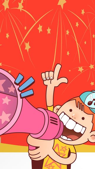 卡通通知背景高清