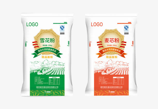 面粉袋包装免抠
