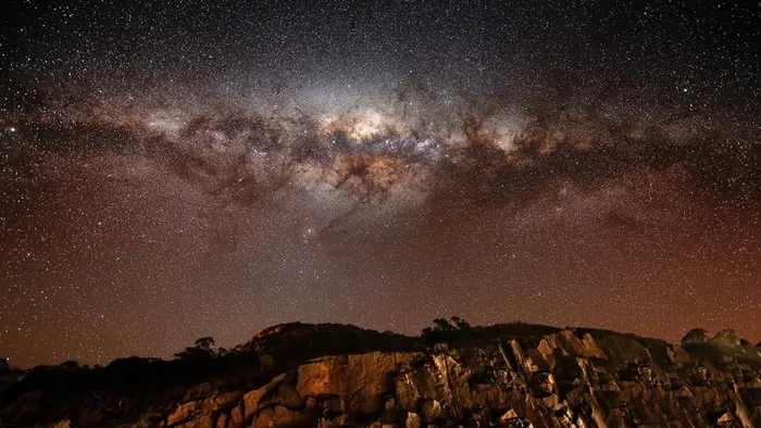 星空 极光  高山 摄影高清