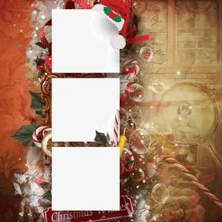 圣诞节日宝贝边框免抠