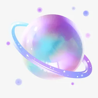 C4D星空球球彩色免抠