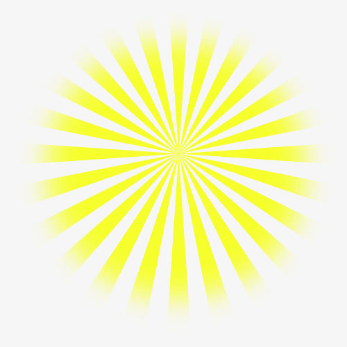 黄色放射光芒底纹免抠