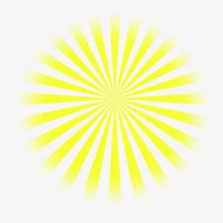 黄色放射光芒底纹免抠