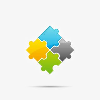 矢量商务拼图免抠