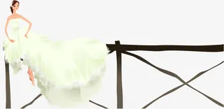 矢量婚礼坐着的新娘免抠