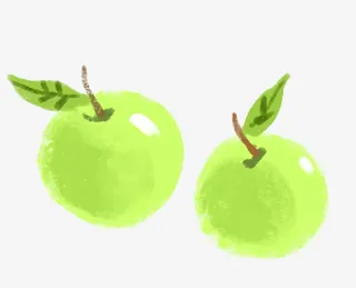 水彩苹果免抠
