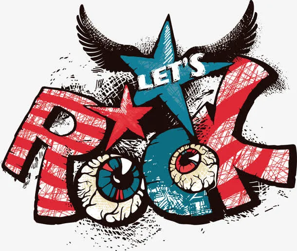 潮流rock波普风免抠