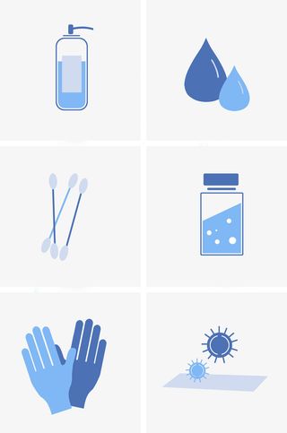 扁平消毒用品免抠