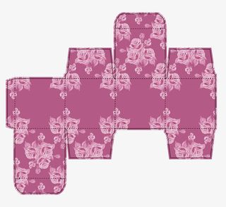 红色玫瑰花盒子免抠