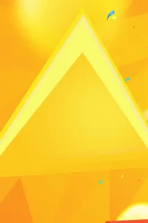 黄色扁平促销清新几何图形背景高清