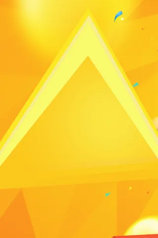 黄色扁平促销清新几何图形背景高清