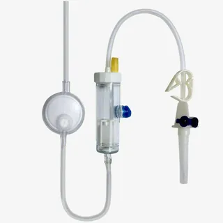 白色一次性自动止血输液管免抠