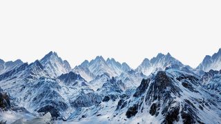 连绵的白色雪山免抠