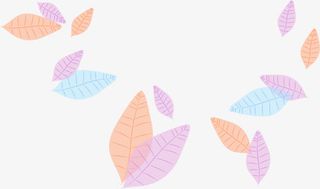 彩色叶子免抠