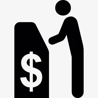 人与收款机图标免抠